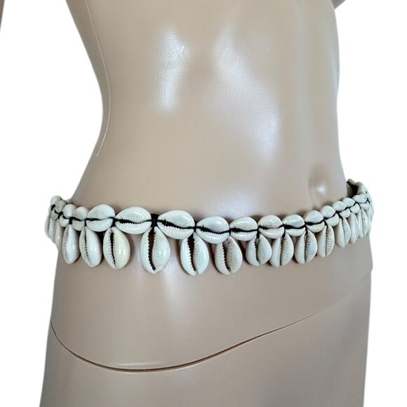 Cowrie Shell Belt Boho Beachy Y2K Surfer Rave Cowgirl Hippie Coastal Mermaid S - Picture 3 of 7